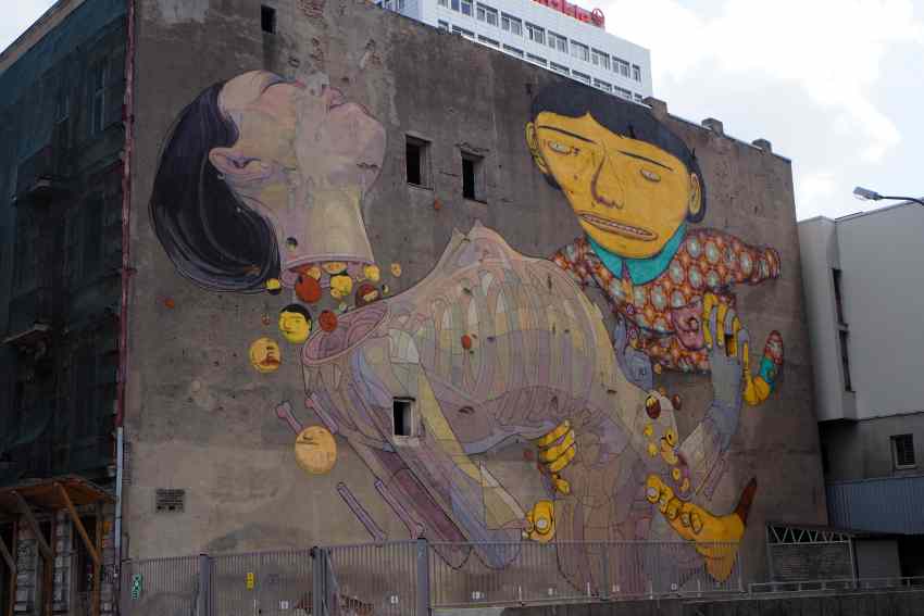 ekomural murale łódź kobieta